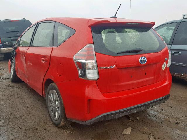 JTDZN3EU2FJ021179 - 2015 TOYOTA PRIUS V RED photo 3