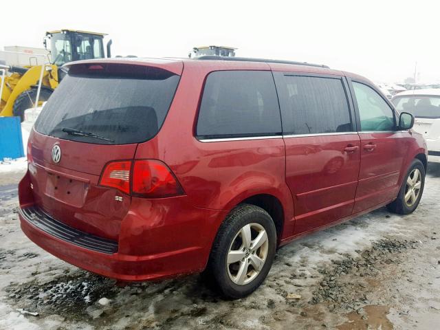 2V4RW3DG7BR659514 - 2011 VOLKSWAGEN ROUTAN SE RED photo 4