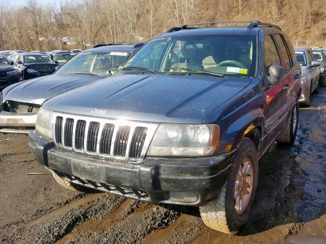 1J8GX48N43C520554 - 2003 JEEP GRAND CHER GRAY photo 2