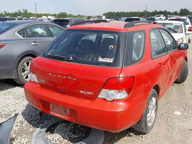 JF1GG65554H817883 - 2004 SUBARU IMPREZA TS RED photo 4