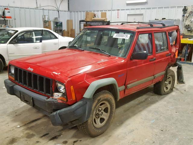 1J4FJ68S6WL280590 - 1998 JEEP CHEROKEE RED photo 2