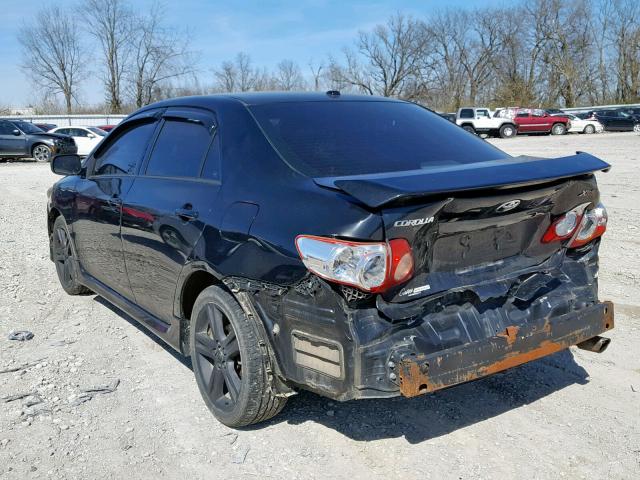 2T1BE40E59C005095 - 2009 TOYOTA COROLLA XR BLACK photo 3