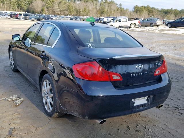 JNKCV61F79M053304 - 2009 INFINITI G37 BLACK photo 3