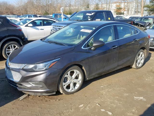 1G1BF5SM9H7103868 - 2017 CHEVROLET CRUZE PREM GRAY photo 2