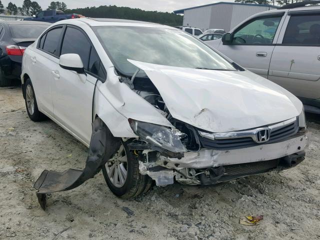 19XFB2F96CE047261 - 2012 HONDA CIVIC EXL WHITE photo 1