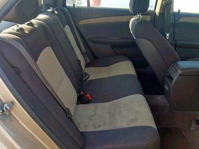 1G1ZH57B08F170655 - 2008 CHEVROLET MALIBU 1LT ოქროსფერი ფოტო 6