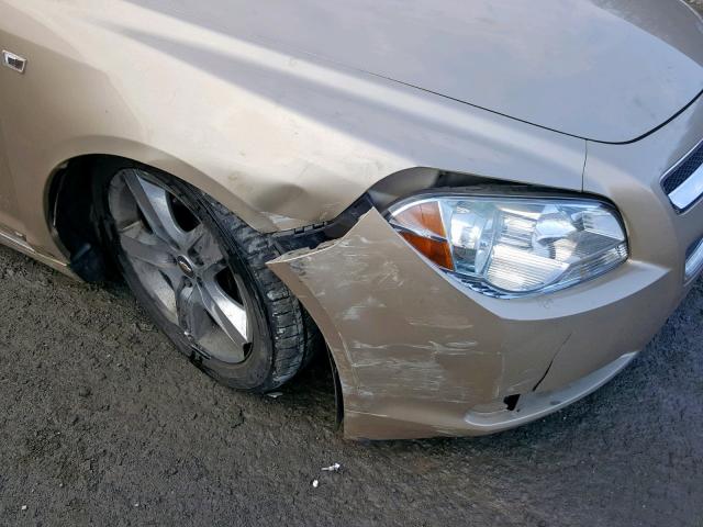 1G1ZH57B08F170655 - 2008 CHEVROLET MALIBU 1LT ოქროსფერი ფოტო 9