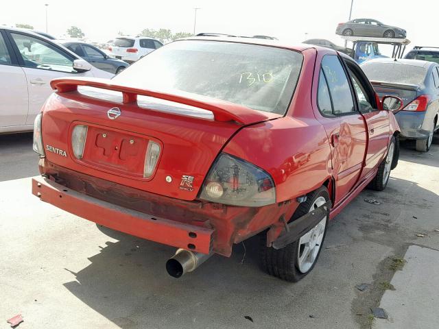 3N1AB51D46L572779 - 2006 NISSAN SENTRA SE- RED photo 4