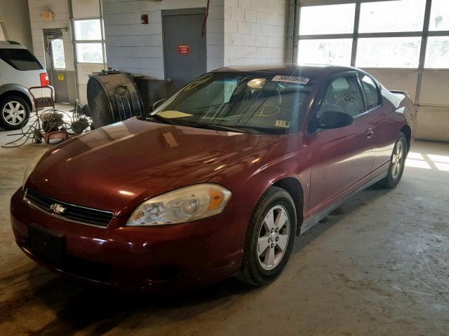 2G1WM15K469166639 - 2006 CHEVROLET MONTE CARL BURGUNDY photo 2