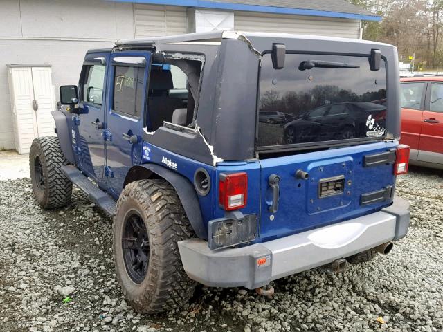 1J4BA5H19AL122964 - 2010 JEEP WRANGLER U BLUE photo 3