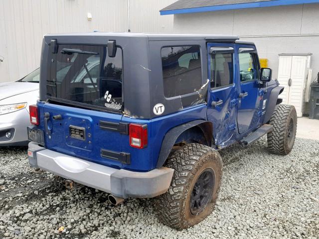1J4BA5H19AL122964 - 2010 JEEP WRANGLER U BLUE photo 4