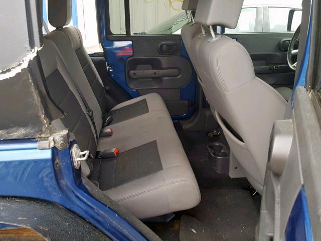 1J4BA5H19AL122964 - 2010 JEEP WRANGLER U BLUE photo 6