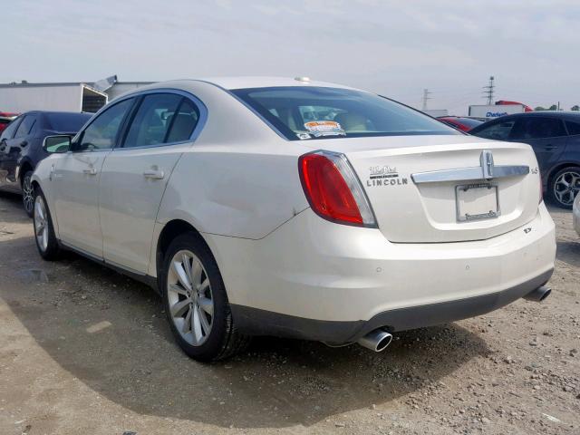 1LNHM93R79G623458 - 2009 LINCOLN MKS WHITE photo 3