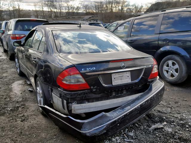 WDBUF56X47B085200 - 2007 MERCEDES-BENZ E 350 BLACK photo 3