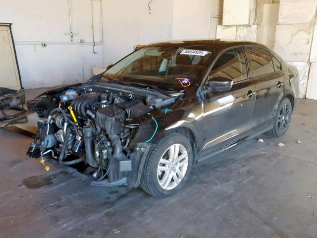 3VW2K7AJ0DM411661 - 2013 VOLKSWAGEN JETTA BASE BLACK photo 2