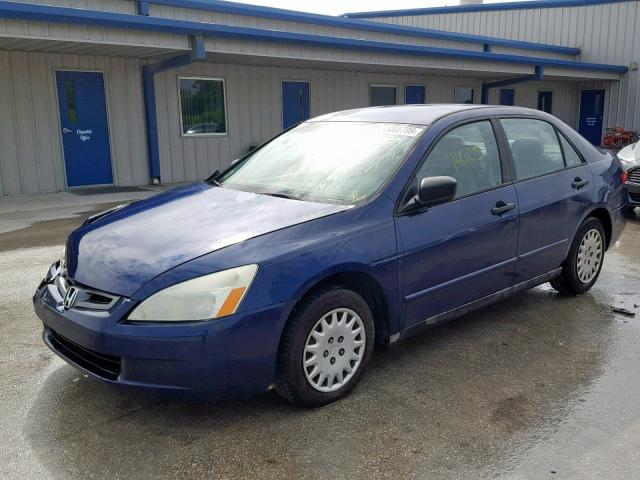 1HGCM56104A119215 - 2004 HONDA ACCORD DX BLUE photo 2