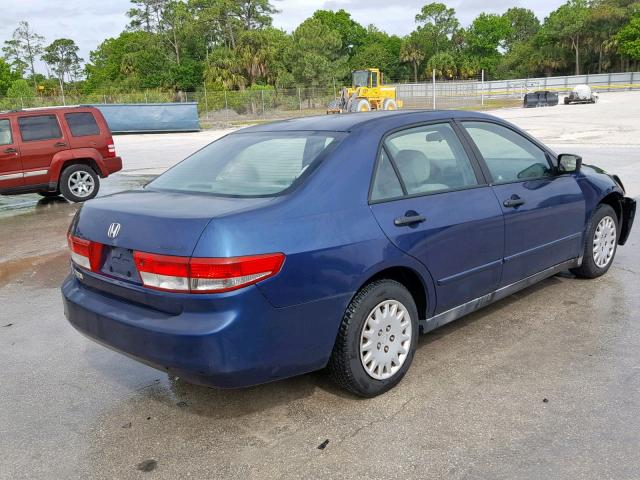 1HGCM56104A119215 - 2004 HONDA ACCORD DX BLUE photo 4