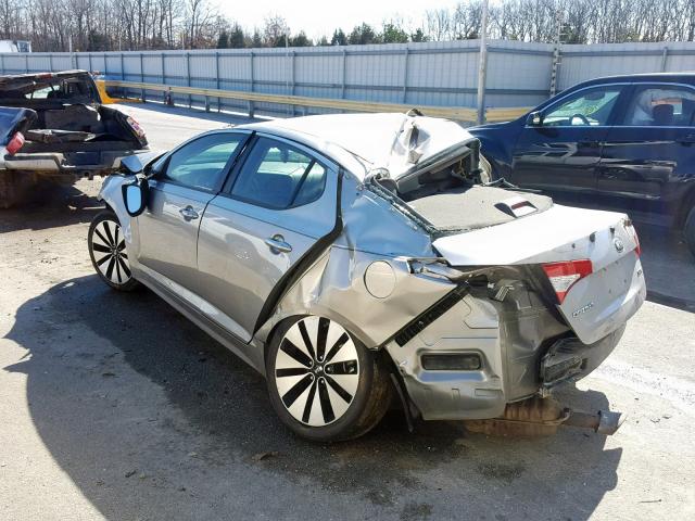 5XXGR4A61DG104242 - 2013 KIA OPTIMA SX SILVER photo 3