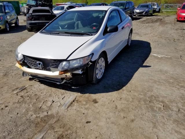 2HGFG12279H009654 - 2009 HONDA CIVIC DX WHITE photo 2