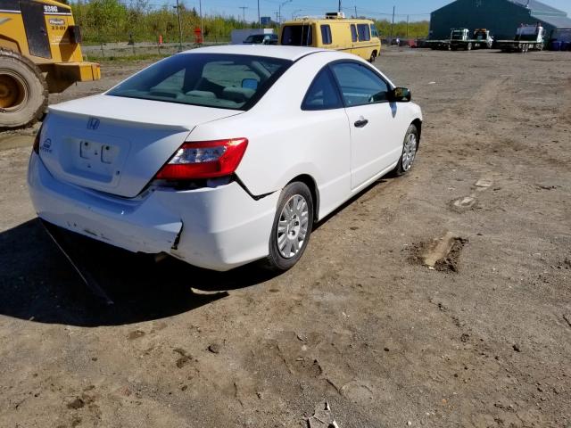 2HGFG12279H009654 - 2009 HONDA CIVIC DX WHITE photo 4