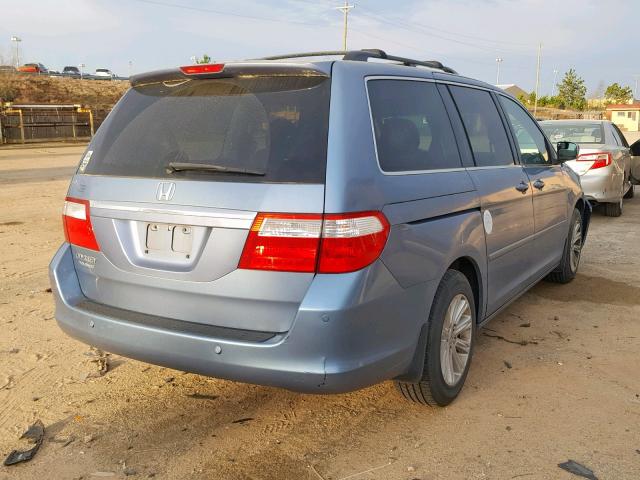 5FNRL38826B034543 - 2006 HONDA ODYSSEY TO BLUE photo 4