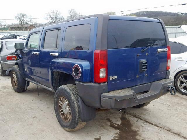 5GTDN136568229494 - 2006 HUMMER H3 BLUE photo 3