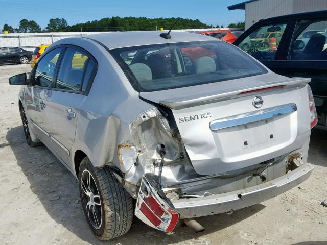 3N1AB6AP0BL622541 - 2011 NISSAN SENTRA 2.0 SILVER photo 3