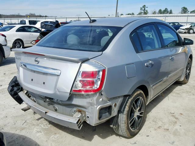 3N1AB6AP0BL622541 - 2011 NISSAN SENTRA 2.0 SILVER photo 4