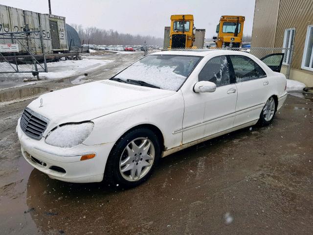 WDBNG84J94A430210 - 2004 MERCEDES-BENZ S 500 4MAT WHITE photo 2