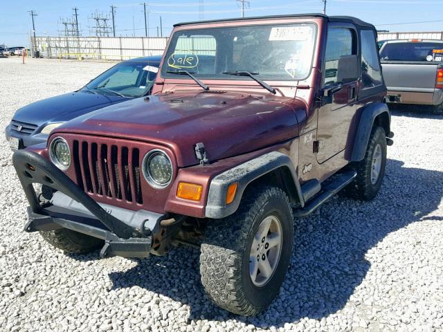 1J4FA39S72P764879 - 2002 JEEP WRANGLER / MAROON photo 2