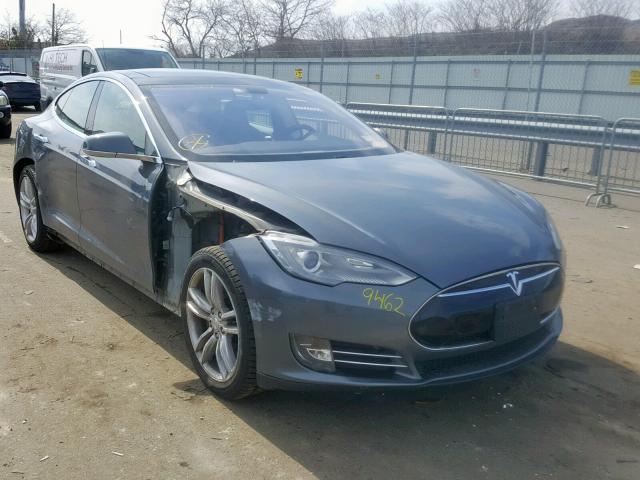 5YJSA1H17EFP35480 - 2014 TESLA MODEL S GRAY photo 1