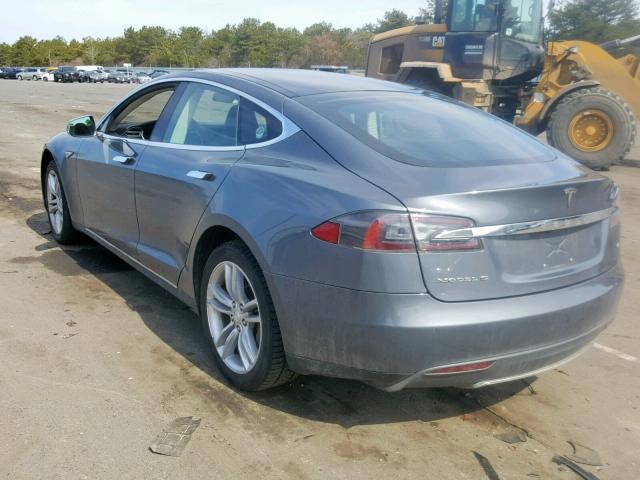 5YJSA1H17EFP35480 - 2014 TESLA MODEL S GRAY photo 3