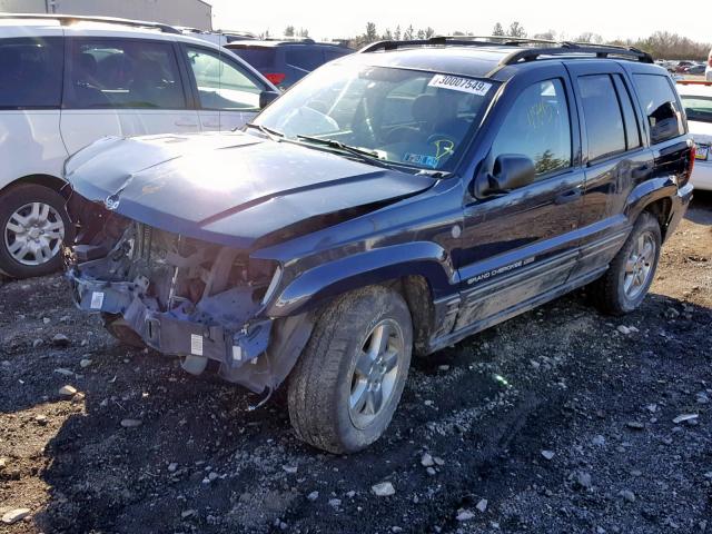 1J4GW48SX4C286822 - 2004 JEEP GRAND CHER BLUE photo 2