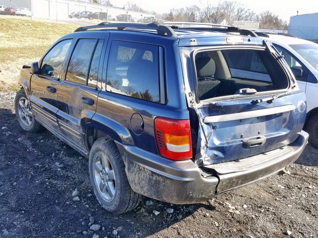 1J4GW48SX4C286822 - 2004 JEEP GRAND CHER BLUE photo 3