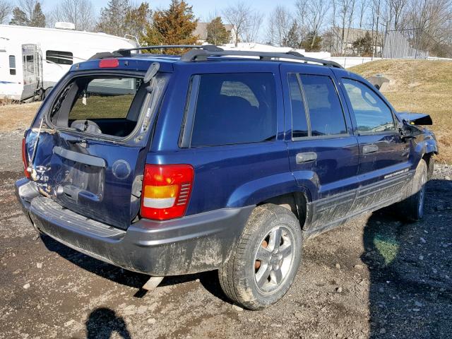 1J4GW48SX4C286822 - 2004 JEEP GRAND CHER BLUE photo 4