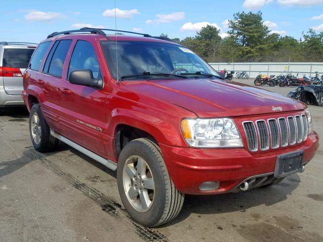 1J8GW68J82C220073 - 2002 JEEP GRAND CHER RED photo 1