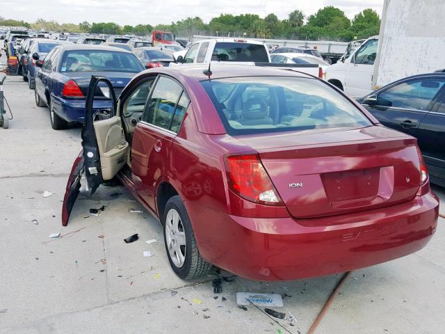 1G8AJ55F86Z146754 - 2006 SATURN ION LEVEL BURGUNDY photo 3