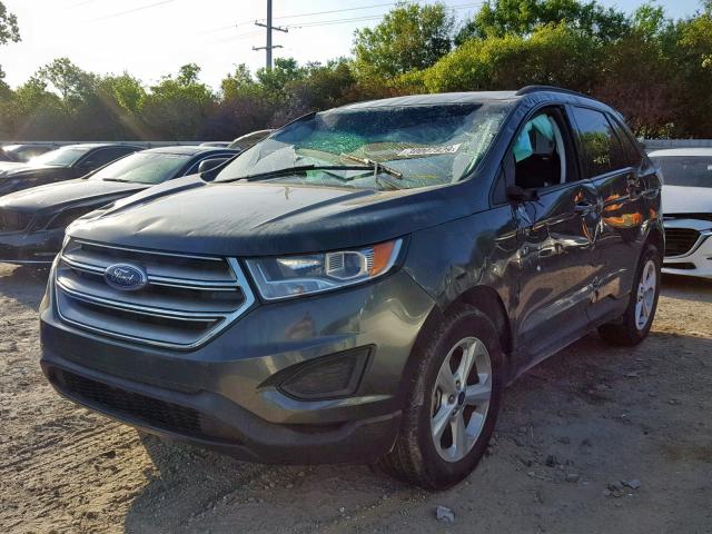 2FMTK3G97FBB76270 - 2015 FORD EDGE SE GRAY photo 2