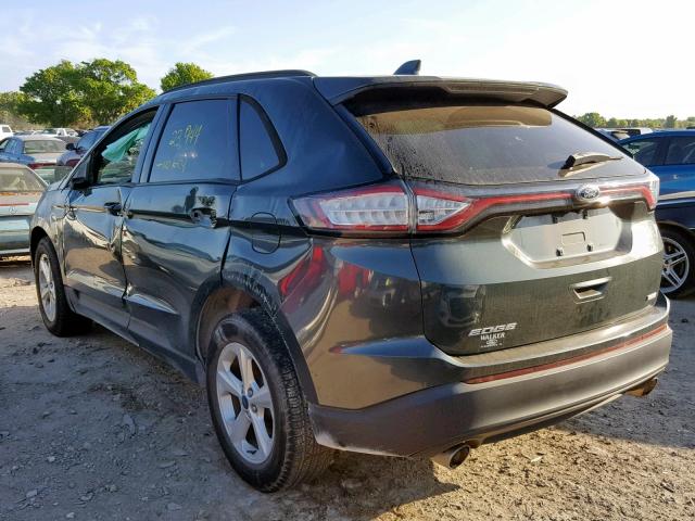 2FMTK3G97FBB76270 - 2015 FORD EDGE SE GRAY photo 3