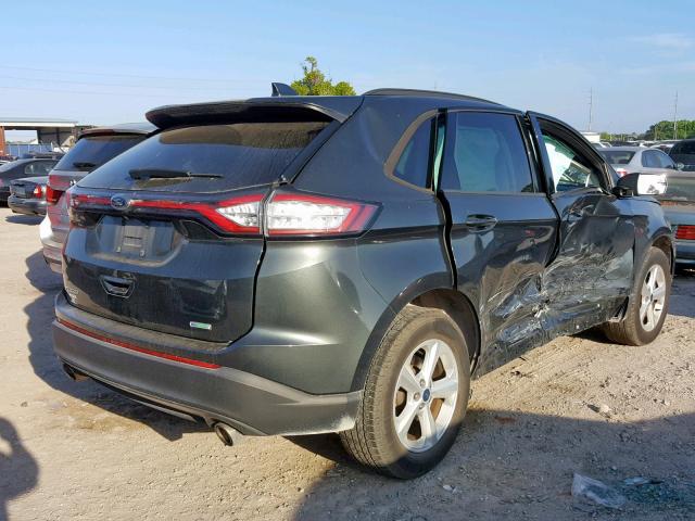 2FMTK3G97FBB76270 - 2015 FORD EDGE SE GRAY photo 4