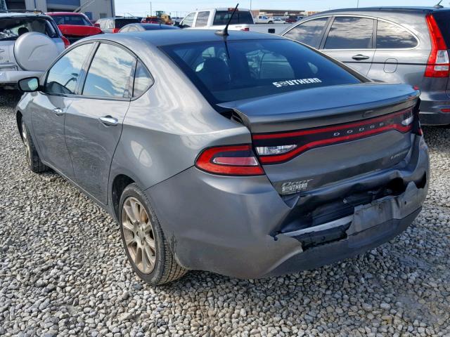 1C3CDFCA7DD235197 - 2013 DODGE DART LIMIT GRAY photo 3