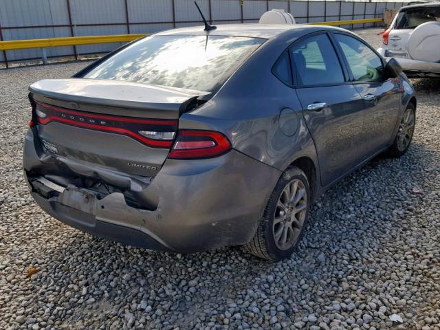 1C3CDFCA7DD235197 - 2013 DODGE DART LIMIT GRAY photo 4