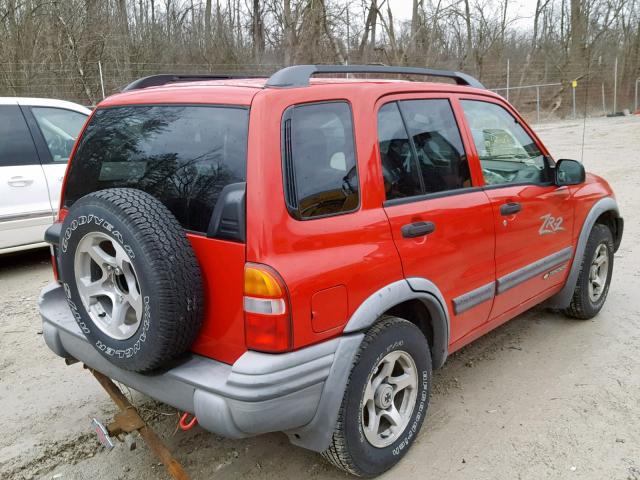 2CNBJ734146909984 - 2004 CHEVROLET TRACKER ZR RED photo 4