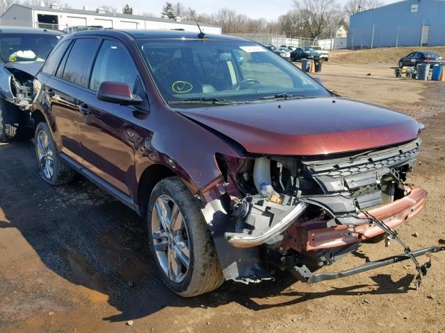 2FMDK4JC5CBA15152 - 2012 FORD EDGE SEL MAROON photo 1