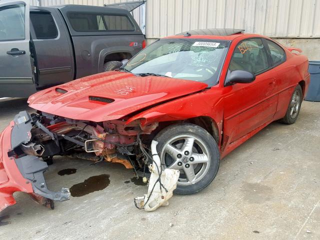 1G2NV12E24M618901 - 2004 PONTIAC GRAND AM G RED photo 2