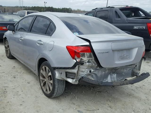 19XFB2F97CE056549 - 2012 HONDA CIVIC EXL SILVER photo 3