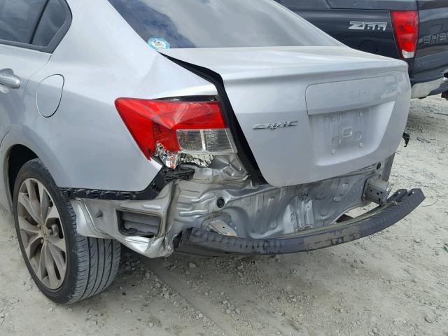 19XFB2F97CE056549 - 2012 HONDA CIVIC EXL SILVER photo 9