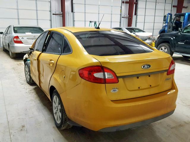 3FADP4CJ6BM186349 - 2011 FORD FIESTA SEL YELLOW photo 3