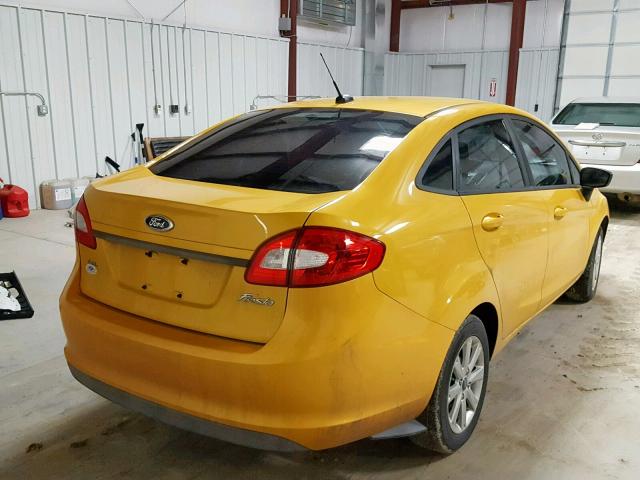 3FADP4CJ6BM186349 - 2011 FORD FIESTA SEL YELLOW photo 4