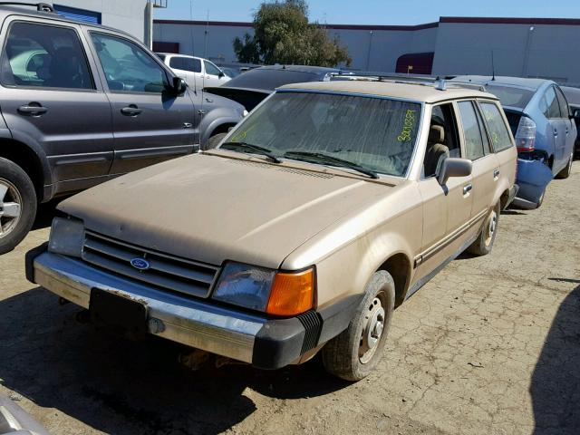 1FAPP2899JW223893 - 1988 FORD ESCORT GL TAN photo 2